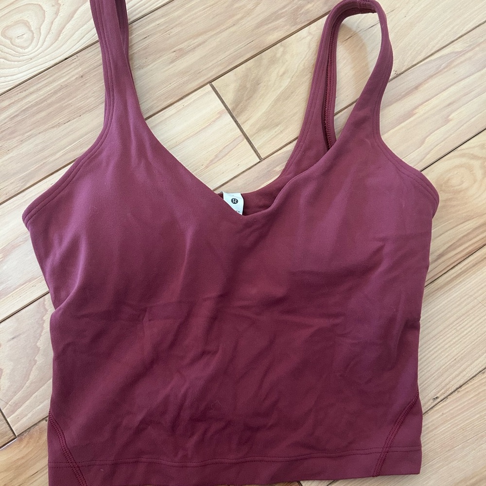Lululemon Athletica washed mauve Align Cropped tank top